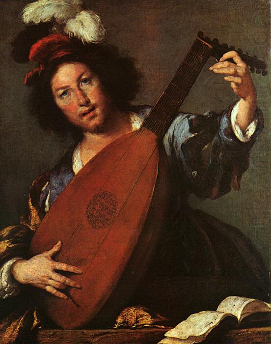 Bernardo Strozzi Lute Player china oil painting image